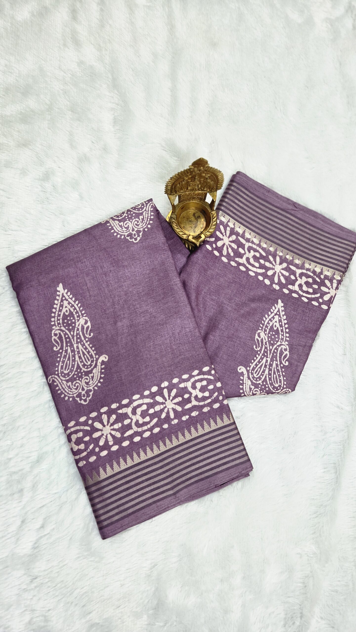 Leaf Design Tussar saree