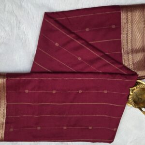 Vertical Design Semi Crepe Mysore Silk Saree